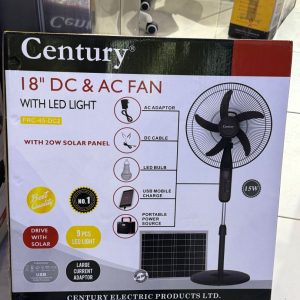 Century AC/DC 18” Standing Fan with 20W Solar Panel