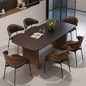 Marble Dinning Set with 6 Chairs